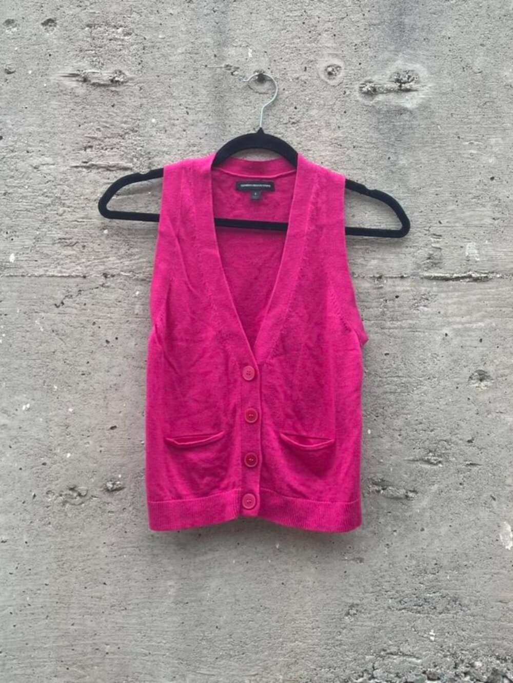 Express pink cardigan vest